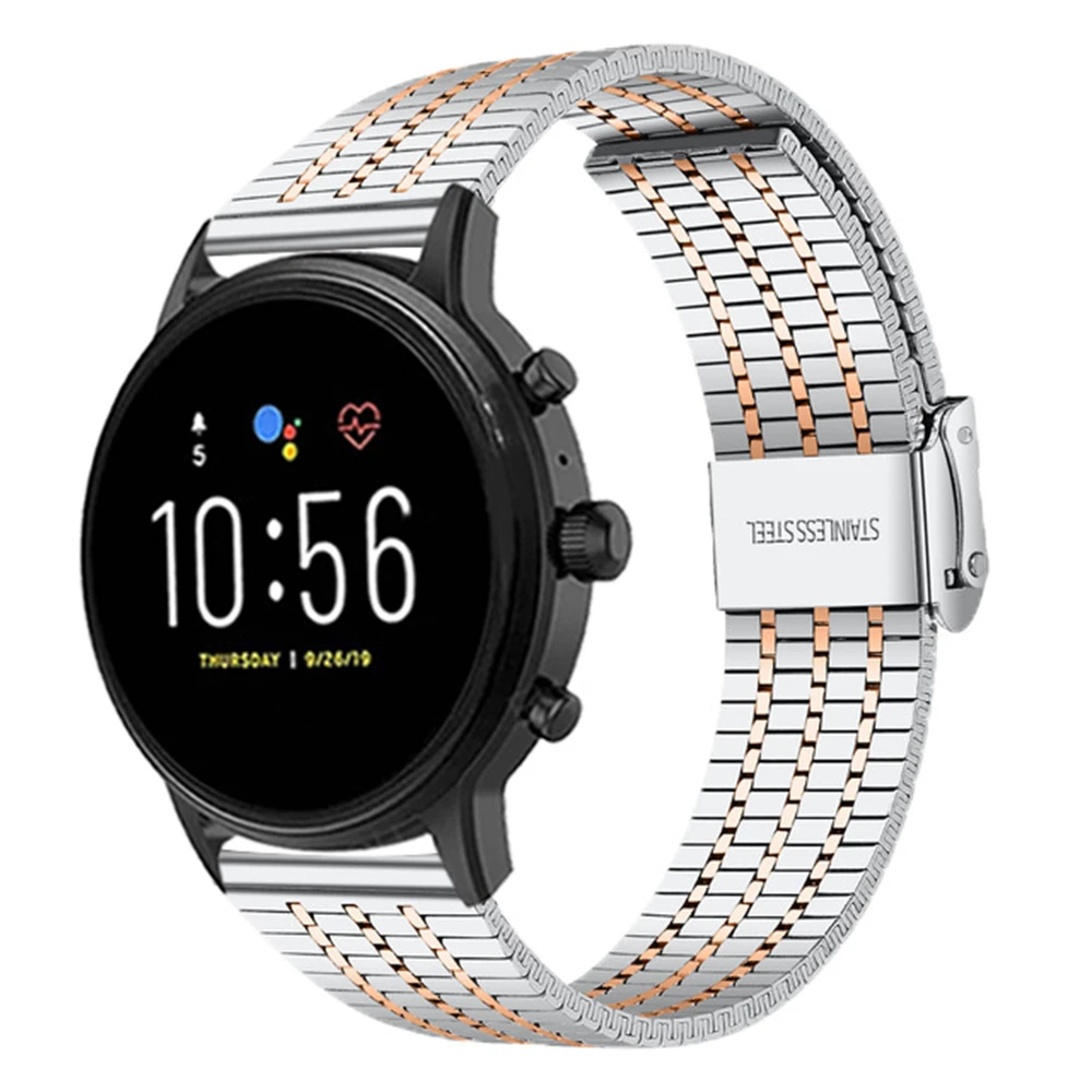 Premium Stainless Steel Watch Strap - Universal 22mm Metal Bracelet Band Accessories
