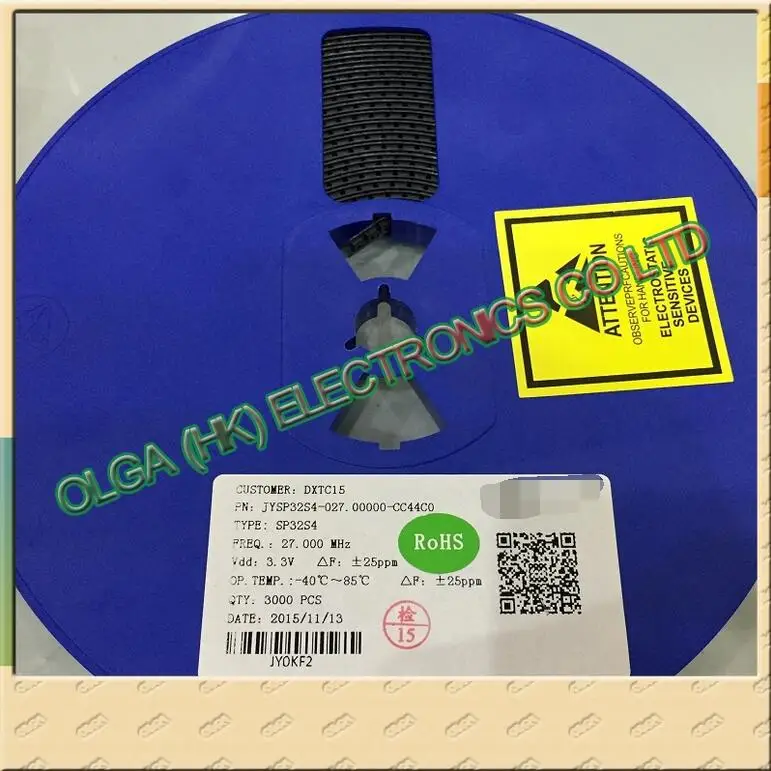 

JYSP32S4-027 Oscillator 27MHz 3225 3,3 V 25ppm OS
