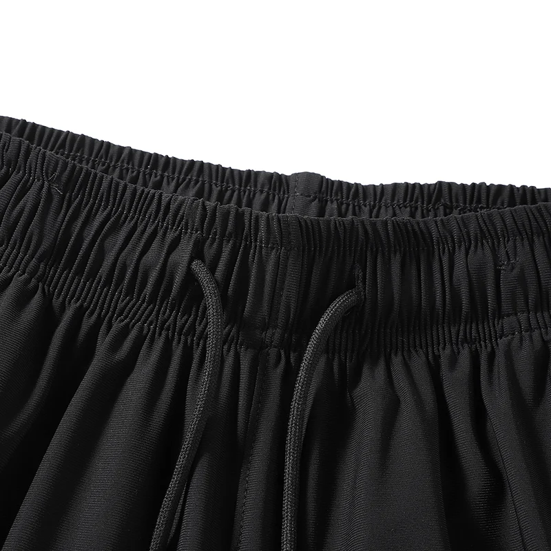 Summer Elegant Fashion Harajuku Slim Fit Trousers Loose All Match Sport Casual Pants Solid Pockets Thin Style Straight Leg Pants