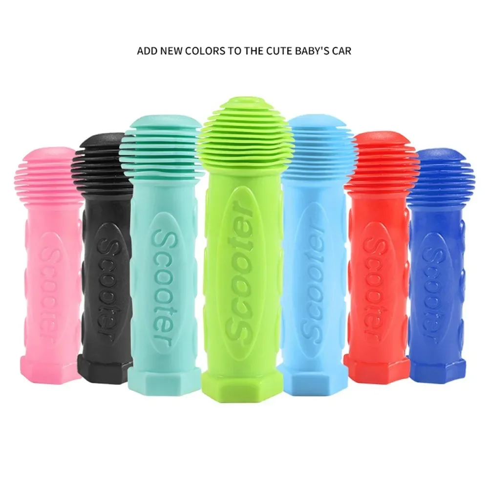 1 Pair Rubber Grip Bike Bicycle Handle Bar Grips Cover Anti-slip Tricycle Skateboard Scooter Handlebar For Kids Children Cycling