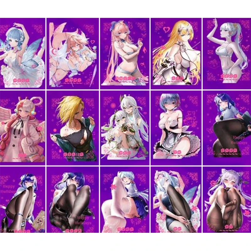 

Anime Goddess Story Rare PVC Refractive Flash Cards Hancock Makima Ram Yor Forger Toys for boys Collectible Cards Birthday Gift