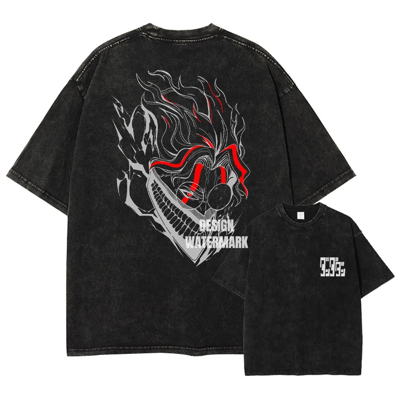 Vintage Washed Anime Streetwear T-Shirt | Manga-Inspired Design | 100% Cotton