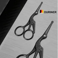 Facial Hair Scissors Rounded Professional Stainless Steel Mustache Nose Hair Beard Eyebrows Eyelashes Trimming Clippers 2