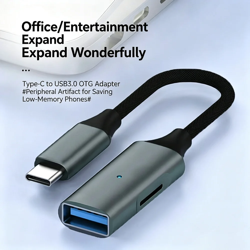 마이크로 SD 카드 리더 (2in1) USB A to USB C 어댑터 (아이폰 17, 16, 15 Pro Max 카메라 메모리 스틱, 아이패드, 맥북, 타입 C 폰용)