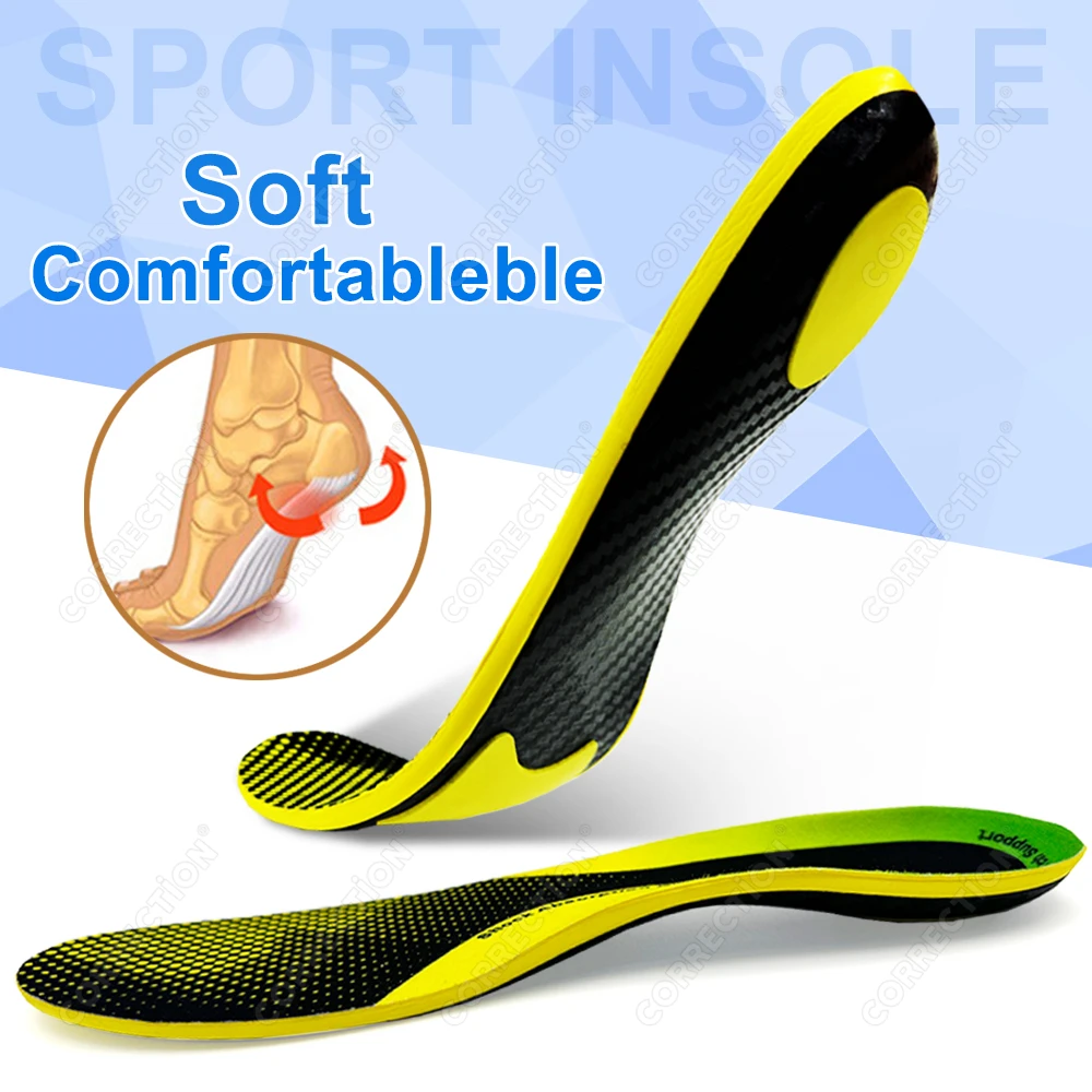 Advanced Carbon Fiber Arch Support Insoles - High Rebound & Antibacterial Sport Cushion