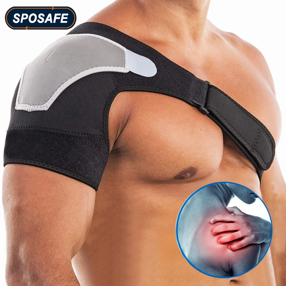 Shoulder Compression Support Straps Shoulder Brace Sleeves Immobilizer for Men Women Torn Rotator Cuff, Pain Relief, Dislocation