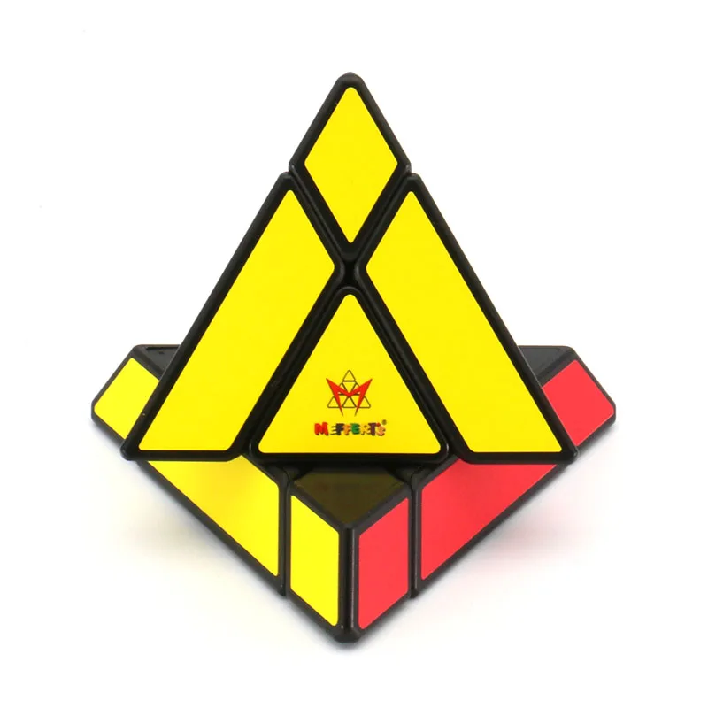 Meffert's Jing's Falt Pyraminx Edge 스큐브 베개, Adam G. 코완 매직 큐브 트위스트 퍼즐, 블랙 바디 초보자 장난감, 두뇌 티저