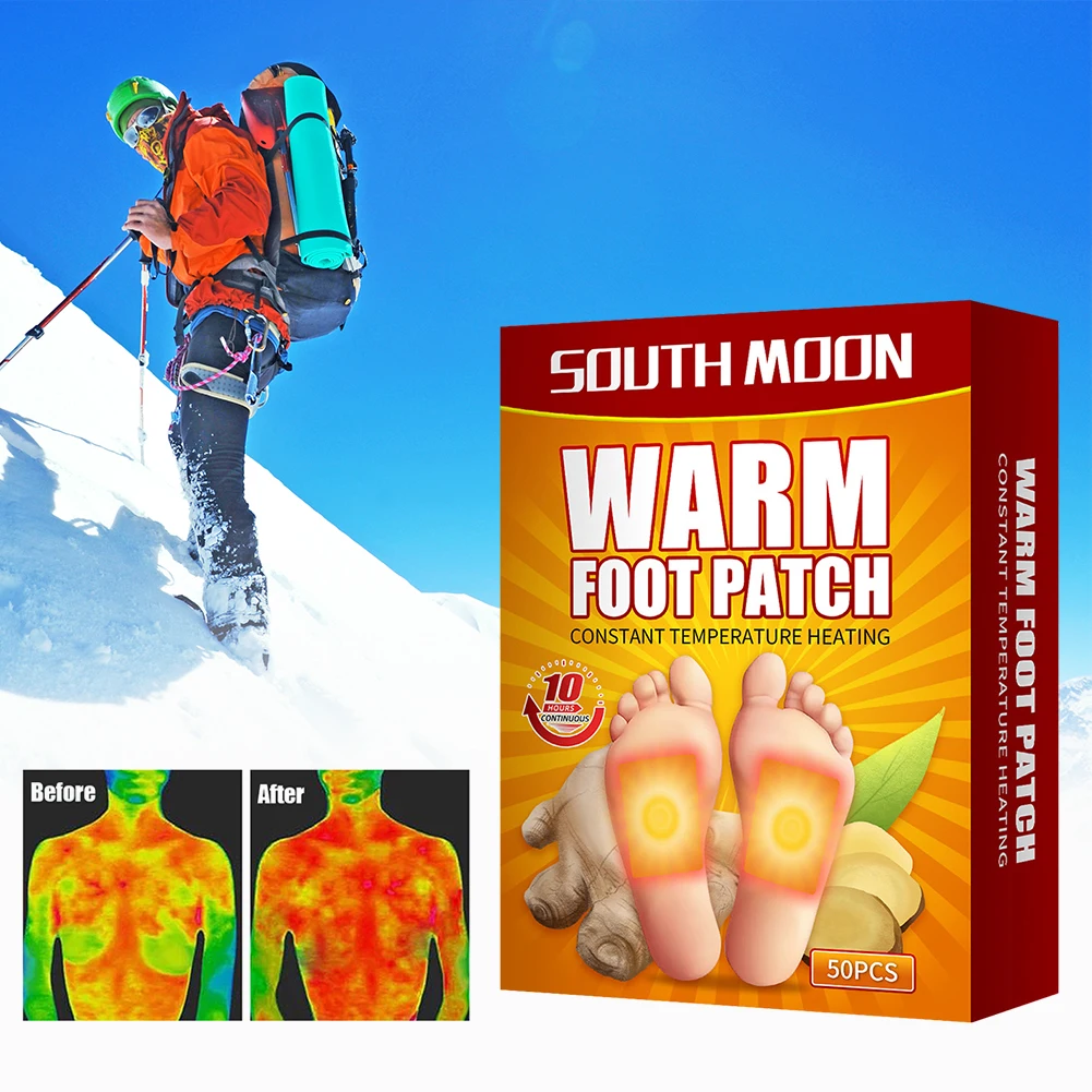 50-500pcs Portable Warm Foot Patch Self-Heating Insole Paste Multipurpose Body Foot Warmer Sticker For Winter Outdoor Fishing foot pads heated pads