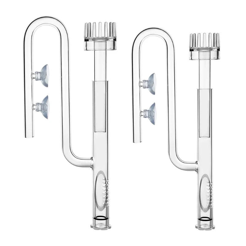 Glass Lily Pipe Inflow Surface Skimmer Aquarium Tank Removes Scums