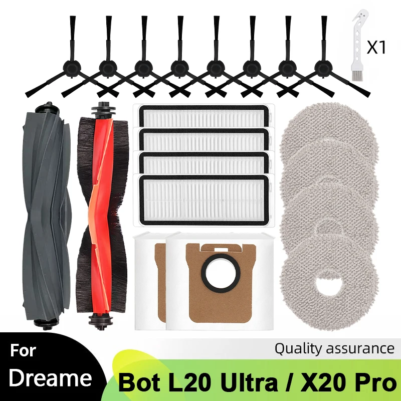 For Dreame L20 Ultra / Dreame X20 Pro / Plus ABS+Rubber Brush Vacuum  Cleaner Part Wholesale