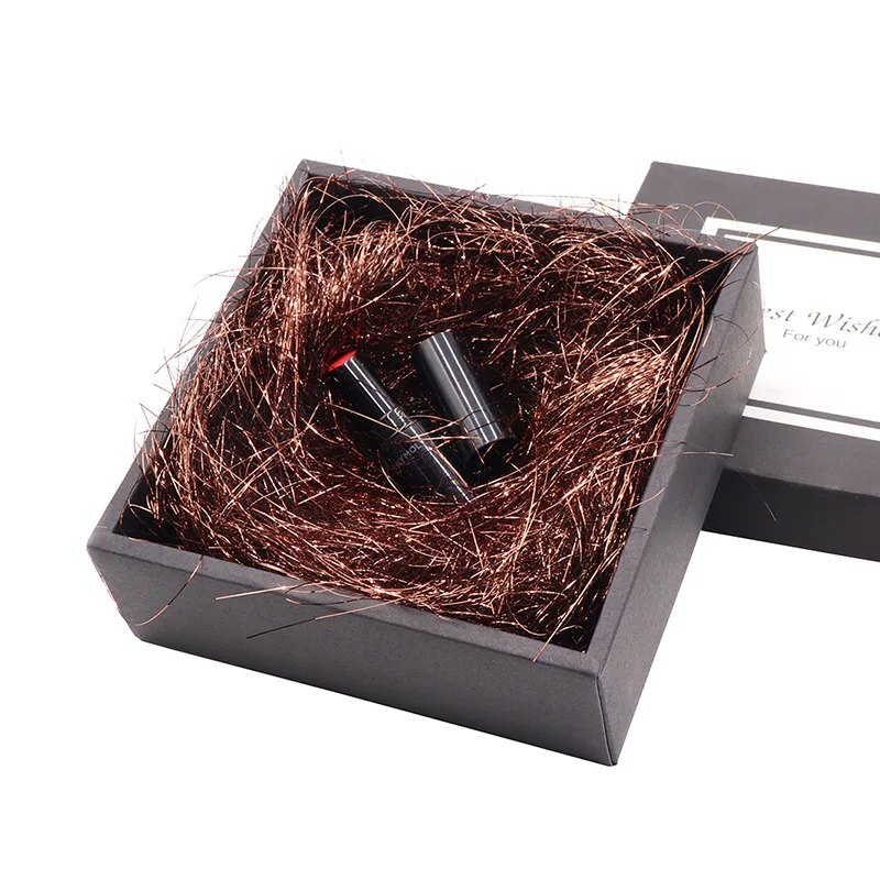 Paper Raffia Shredded Confetti 1mm Gold Silver Colored Silk For Cosmetic Packaging Wedding Party Gift Box Filler