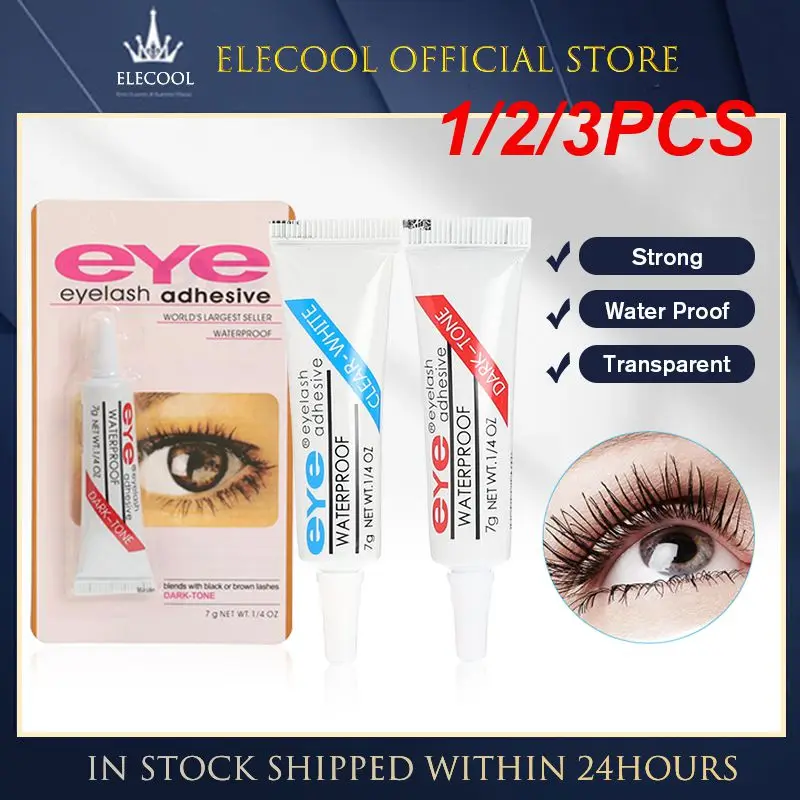 1/2/3Pcs Colla Per Ciglia Finte Clear-White/Dark-Black Waterproof Eye Lash Glue Ciglia Finte Trucco Adesivo Cosmetici Strumenti