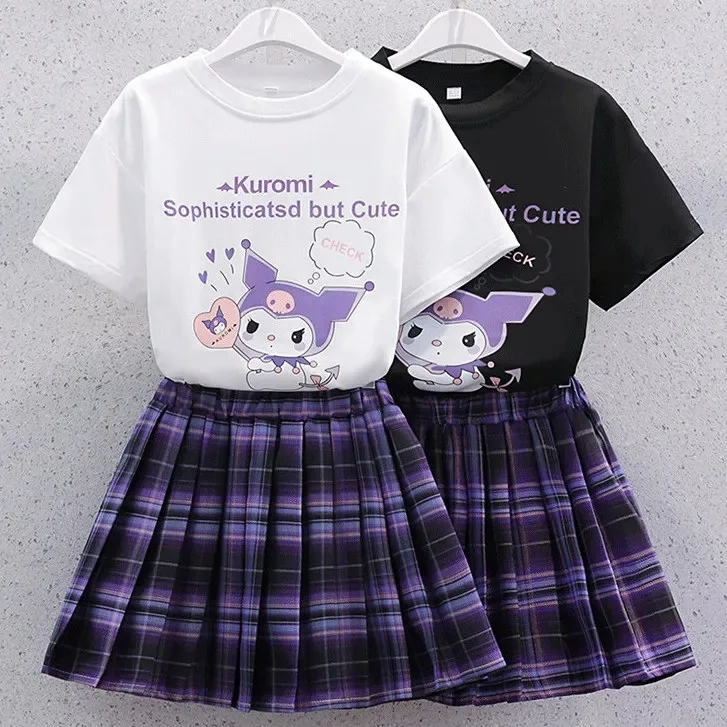 

Japanese Style Junior School Uniform Cosplay Costume with Sweet Kuromi Skirt Cartoon Anime School Dress For Girls Cute Kids Gift