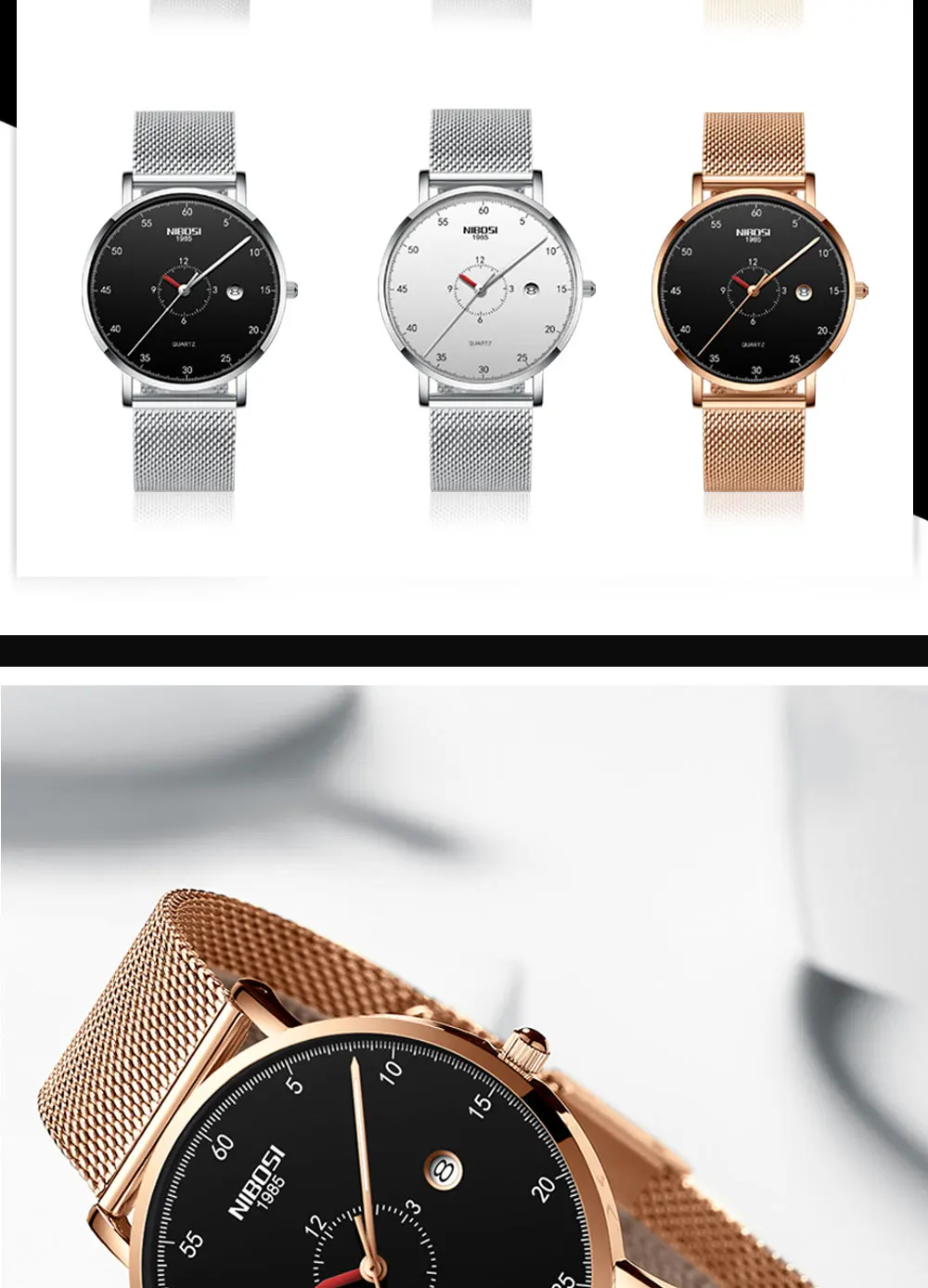 Mens Watches Casual Sport Quartz Watch Men Military Waterproof Ultra Thin Slim Wrist Watch    saat_voghion.com