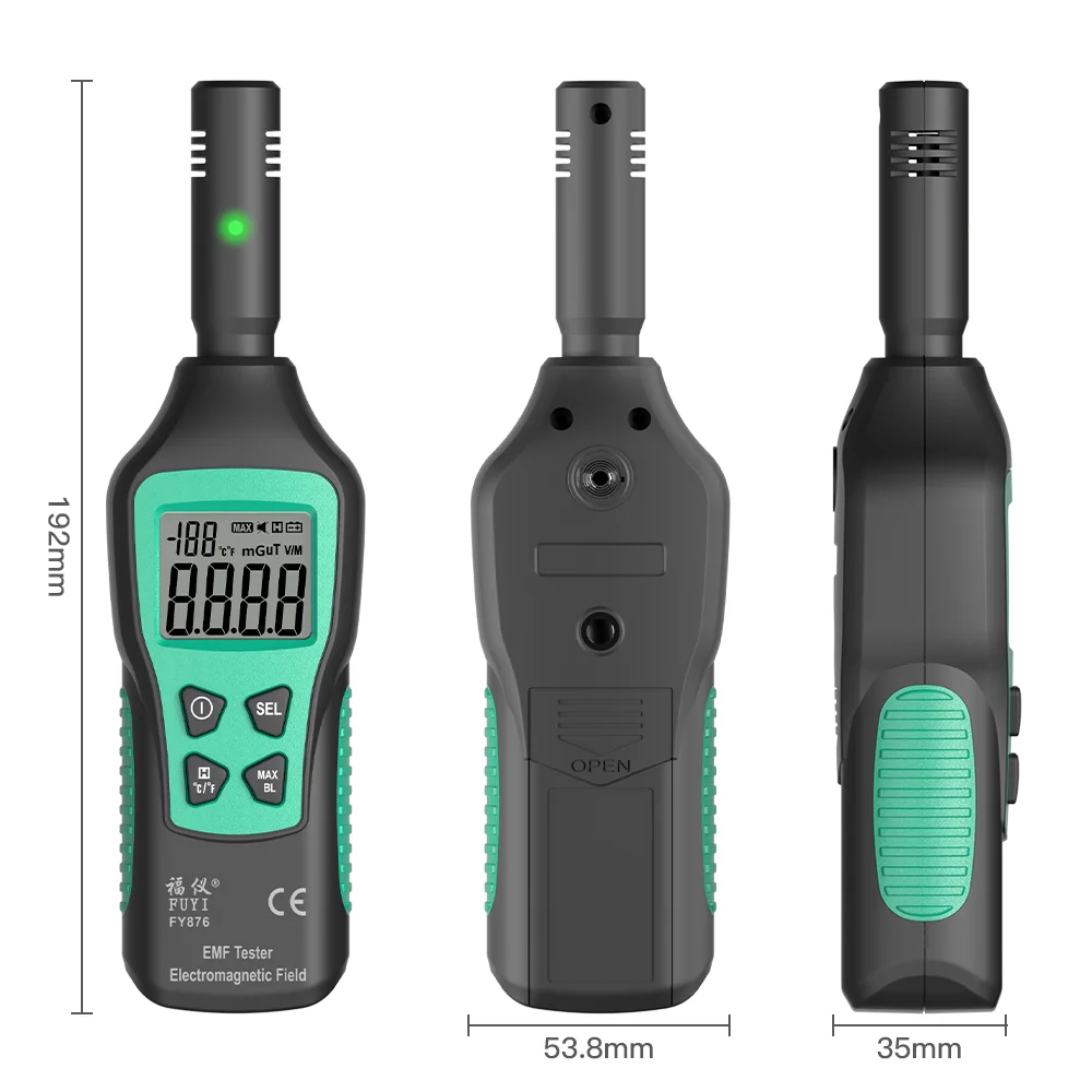 MASTFUYI Radiation Dosimeter EMF Meter Electromagnetic Radiation Detector Household High Precision Wave Radiation Tester Monitor 6