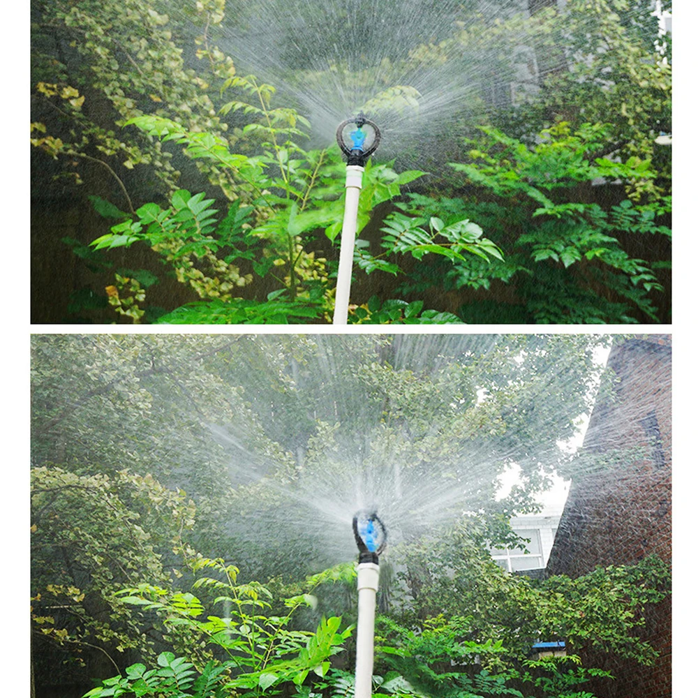 10pcs 나비 자동 스프링클러 헤드 360 °   회전식 나비 머리 관개 스프링클러 원예 급수 분무기 내구성