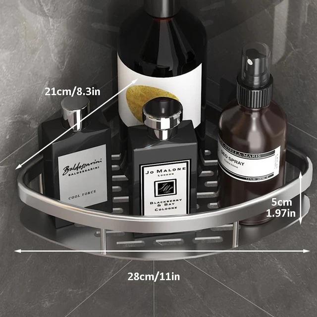 Portaoggetti da bagno senza mensole per trapano supporto da parete mensola angolare supporto per doccia per WC Shampoo Organizer accessori per il bagno 2