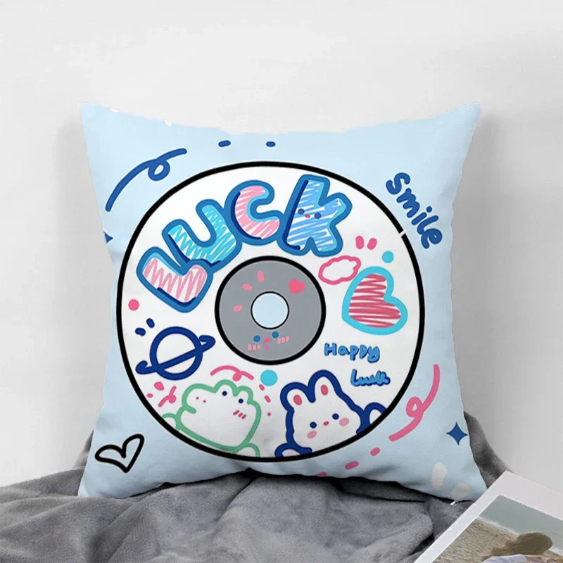 

Cushion Cover 45*45 Music Player Anime Pillow Fall Decor Pilow Cases Pillowcases Decorative Cushions for Sofa Sleeping Pillows
