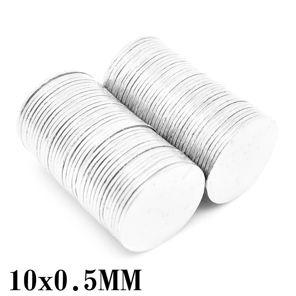 20/50/100/200/300/500/1000PCS 10x0.5mm Thin Round Strong 10mm X