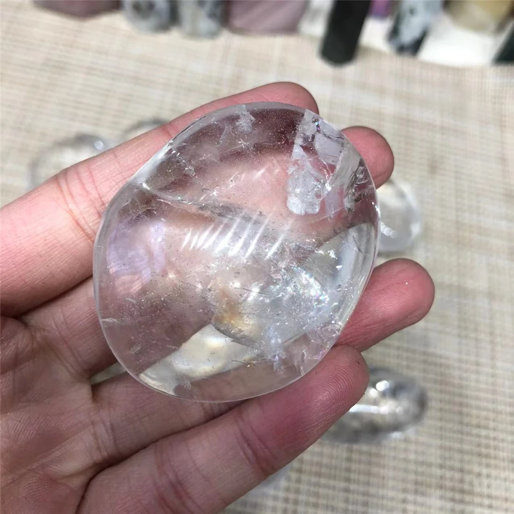 

Натуральные резные драгоценные камни, прозрачные кристаллы кварца, ладони, лечебные камни для украшения