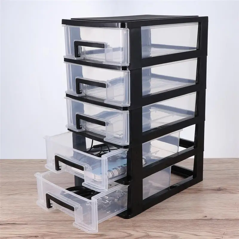 Gaveta de plástico de 5 capas tipo armario: Cajón de almacenamiento  transparente portátil Torre Organizador de estante de almacenamiento  multifunción
