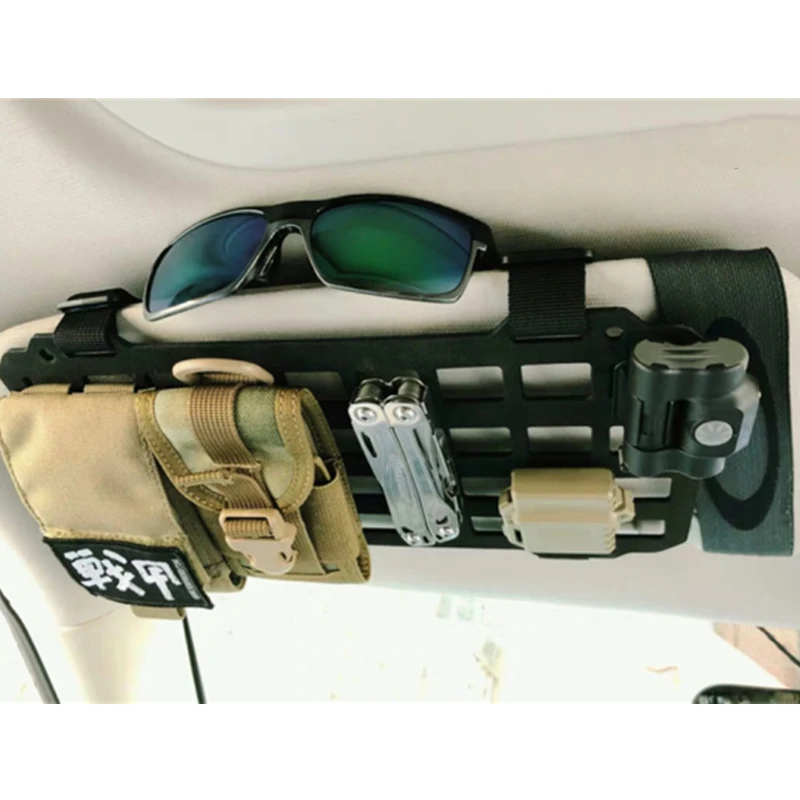 

Accessories Car Sun Visor Organizer Vehicle ABS Plastic Molle Accessories Car Hanging Board Frame Interior Decoration Storage