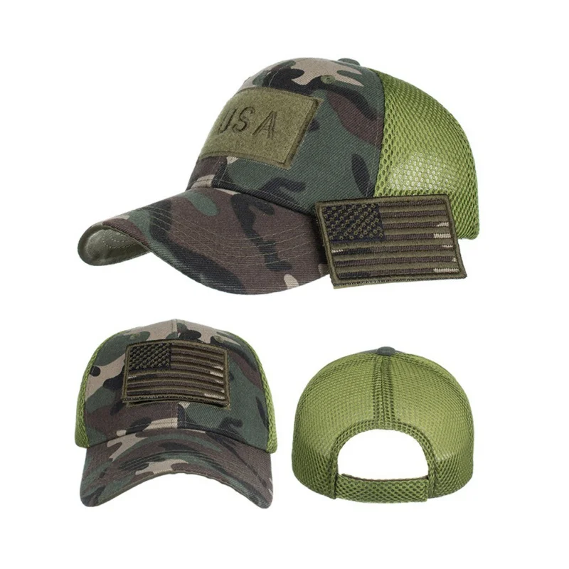 Nieuwe Outdoor Hoed Baseball Caps Eenvoud Tactische Camo Jachtpet Hoeden Sport Wielerpetten Voor Mannen Volwassen