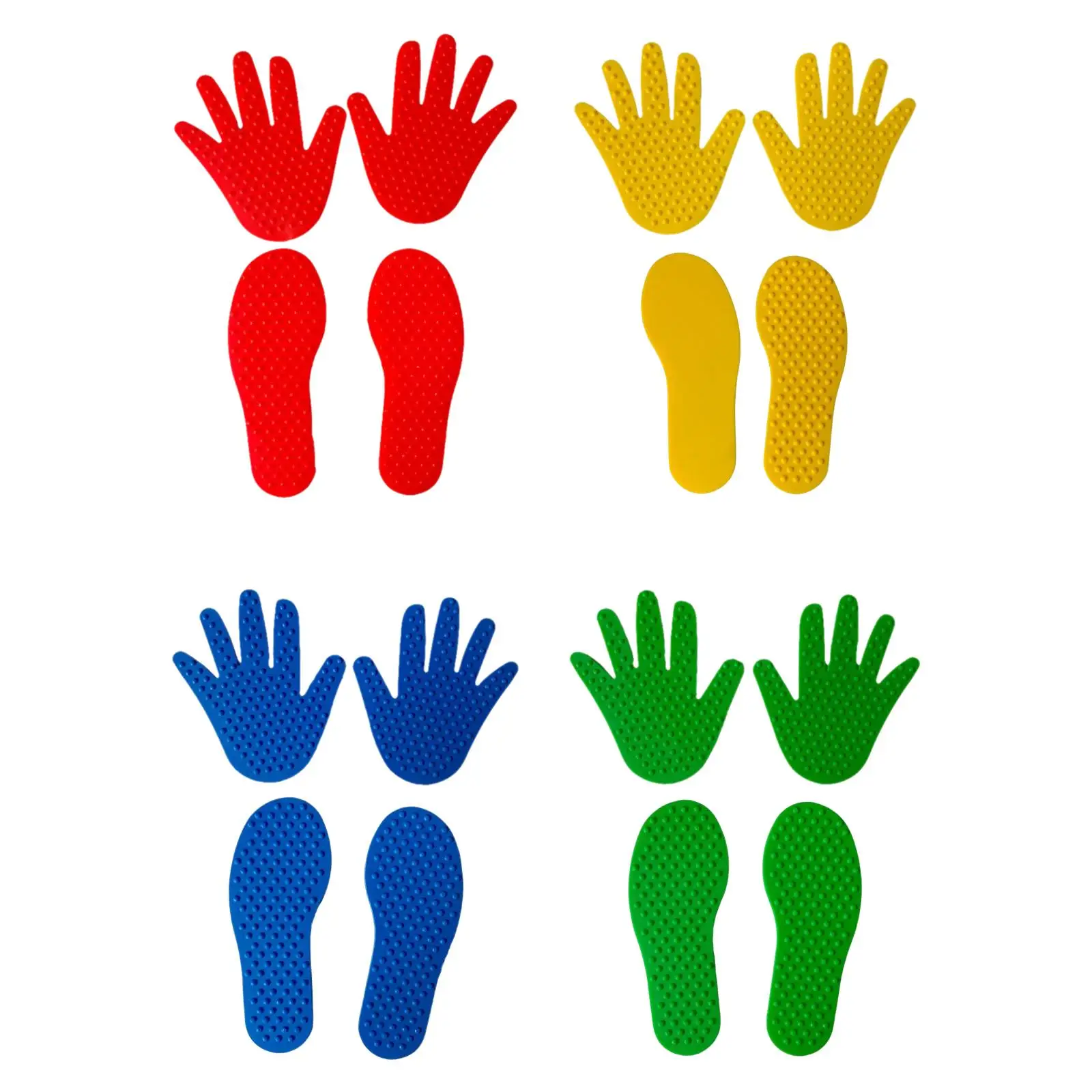

4 Pieces Footprint Handprint Toys Sensory Training Toy Crawling balance Carpet Makers for Indoor Yoga Activity Decoration