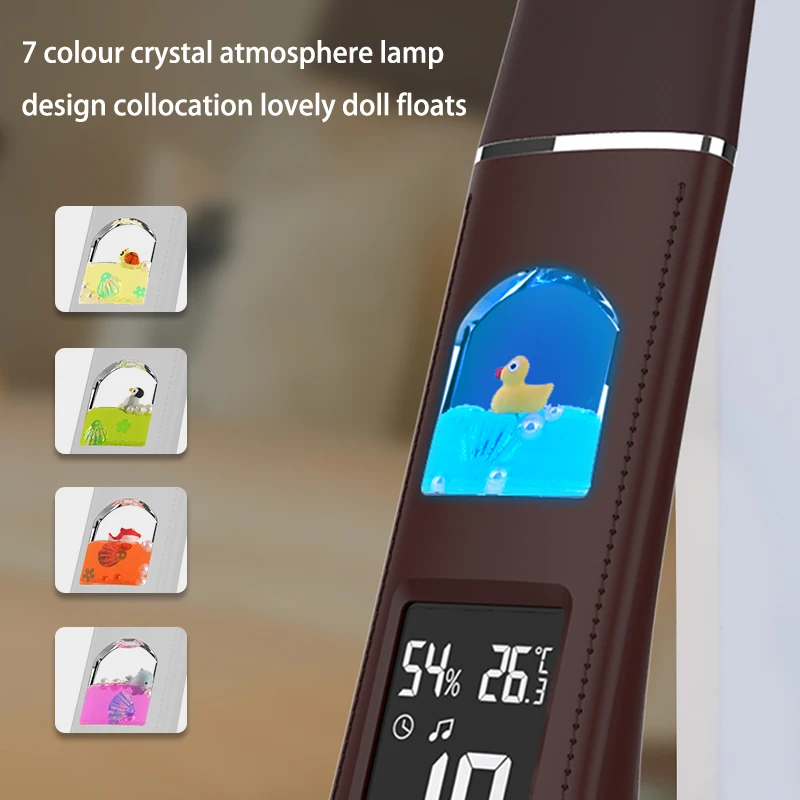 LED Desk Lamp With Calendar Temperature Alarm Clock Touch Dimming Eye Protection Table Lamp USB Rechargeable Reading Desk Lights 5