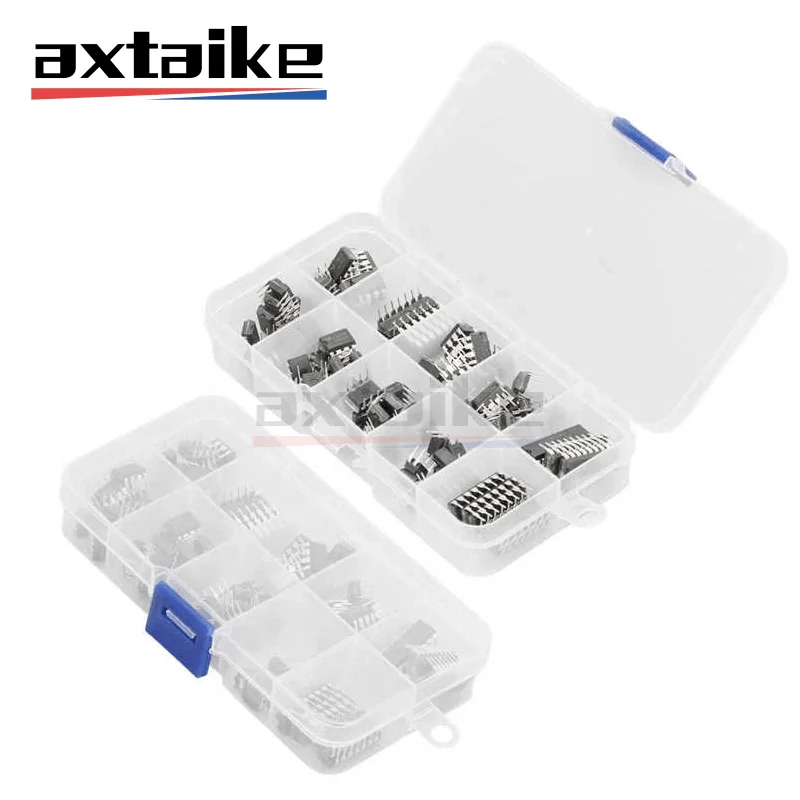 Kit de chip de circuito integrado 10 Valor IC Chip NE555 LM324 LM393 UA741 ULN2803 LM358 LM386 NE5532 ULN2003 PC817 Kit 85 Pçs/caixa  1420