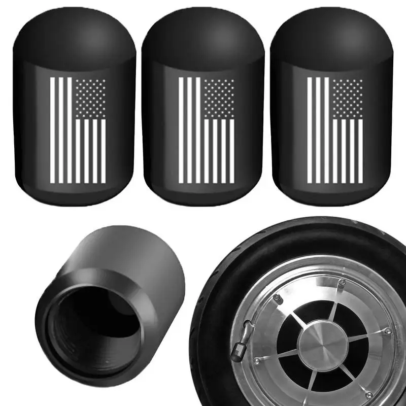

American Flag Tire Caps Aluminum Car Dustproof Caps Tire Wheel Stem Air Caps For Car Truck Motorcycle Bike Bicycle Motorcycle