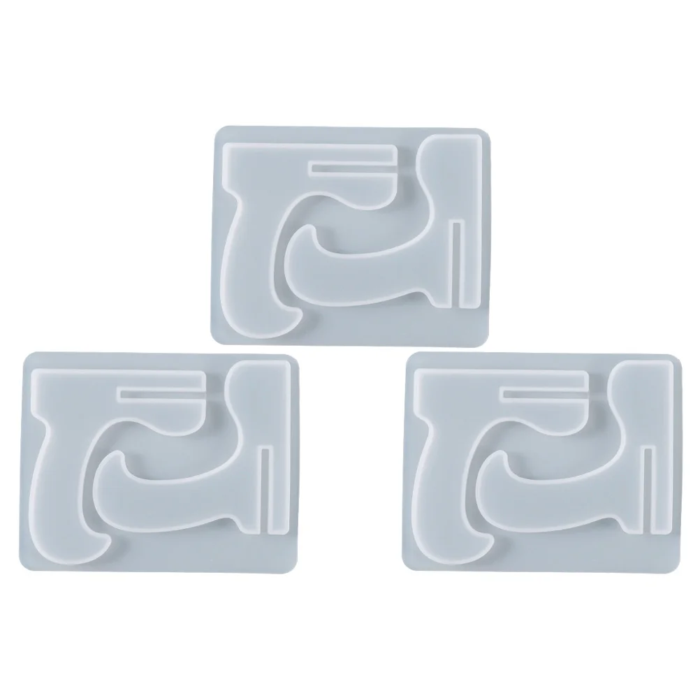 

3 Pcs Bracket Epoxy Mold Phone Storage Holder Resin Silicone DIY Tools Silica Gel Molds Picture Stands for Display