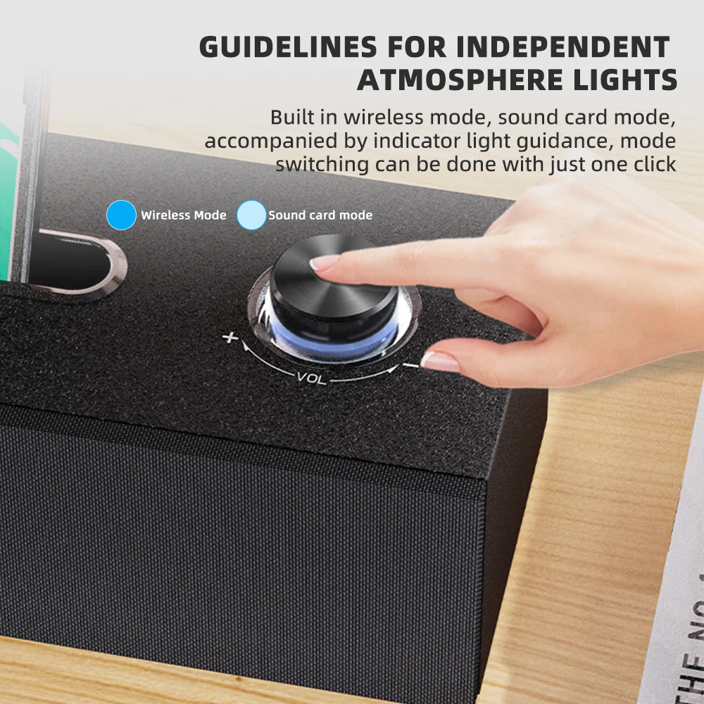 Philips SPA 3808 SoundBar Features a Simple Wood Grain Design HIFI Sound Quality 3D Audio Effect And Built-in Sound Card - Image 6