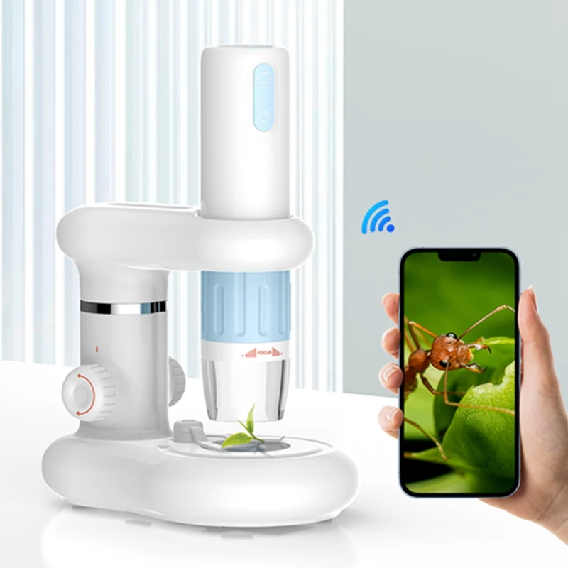 

50X-1000X WiFi Digital Microscope IOS Android Phone PC 1080P Wireless Portable USB Trichome Coin Microscope Camera Lighting Base