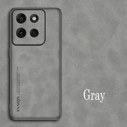 Sheepskin PU Leather Shockproof Matte Case with Soft Frame Bumper for Motorola Edge 70 (Grey)