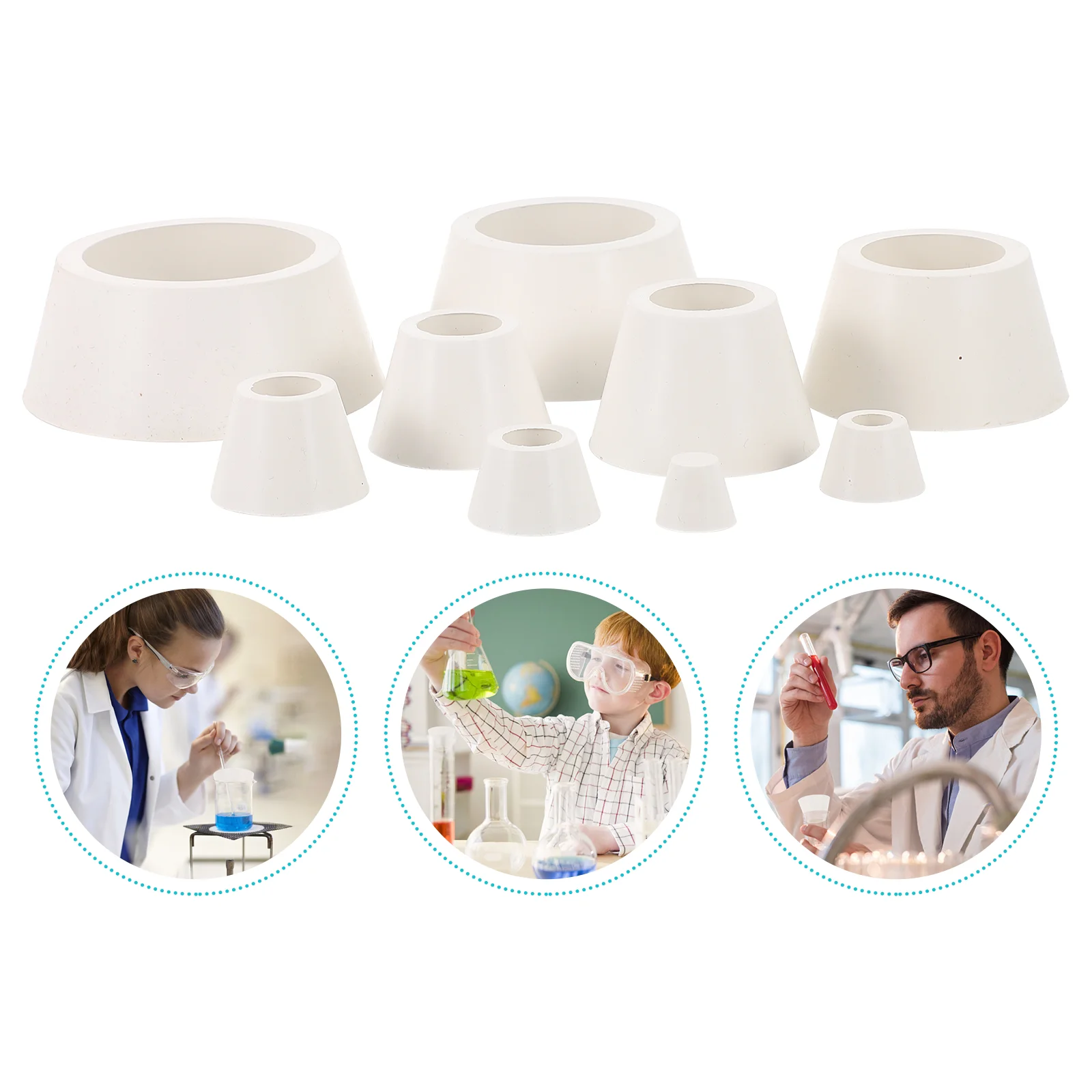 

Flask Rubber Filter Mat Funnel Adapter Buchner Tapered Collar Cone Conical Pad Gaskets White