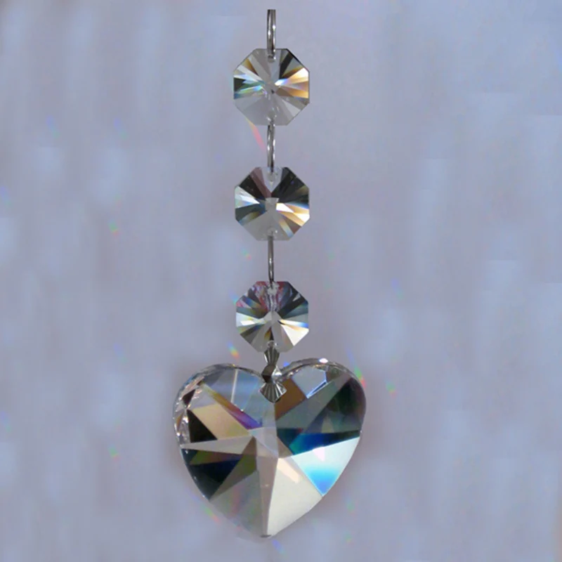Crystal Sun Catcher Chandelier Crystal Drops 25pcs Crystal Glass Lamp Prisms K9 Glass Pendants DIY