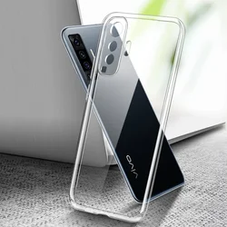 Enhanced Silicone Clear Phone Case - Full Protection, Soft Ultra Thin Transparent Back Cover for VIVO X50E (Clear)