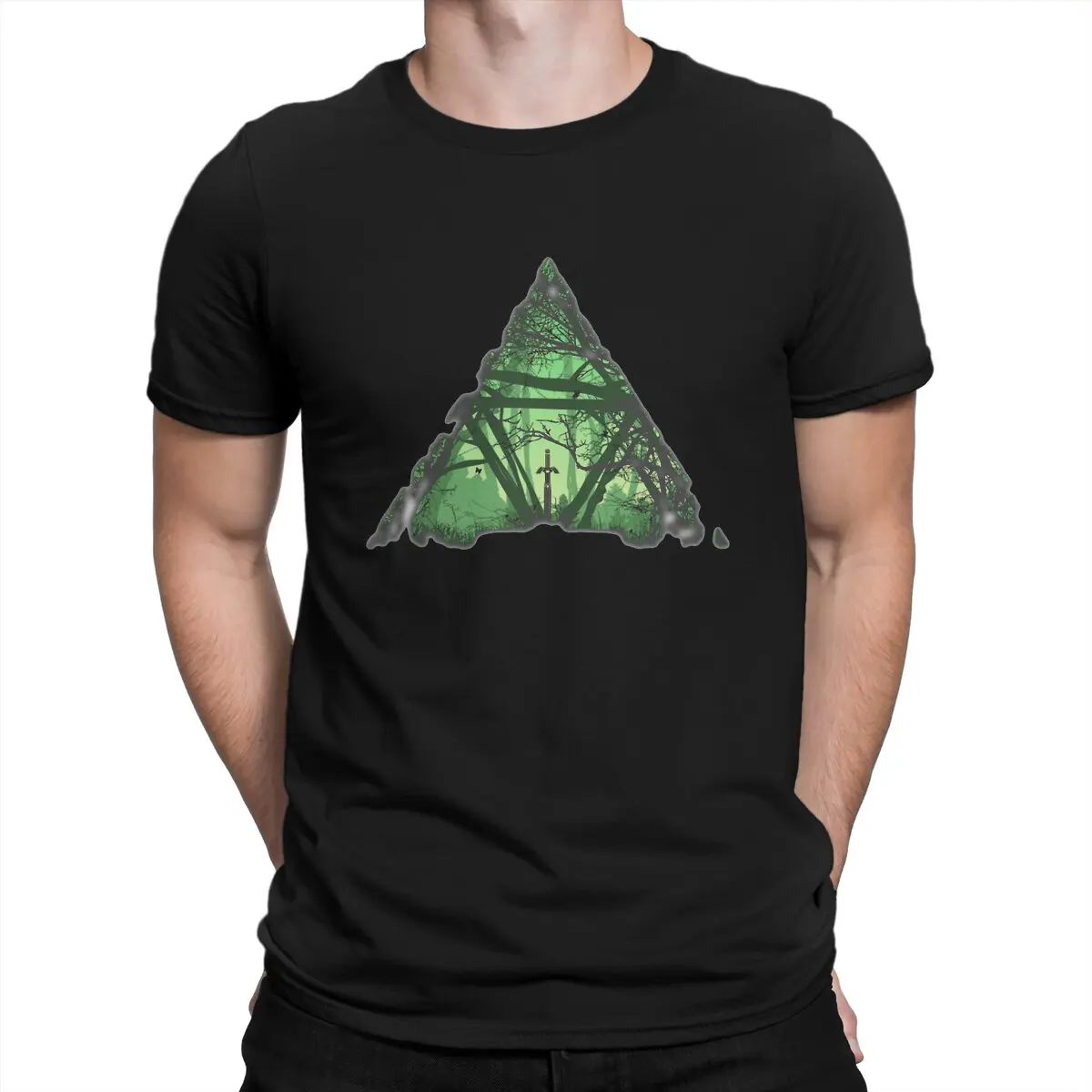 thumbnail image 1 of Camiseta única de la Trifuerza del Bosque, camiseta de Z-Zelda, camiseta de ocio, la más nueva para hombres y mujeres., 1 of 6