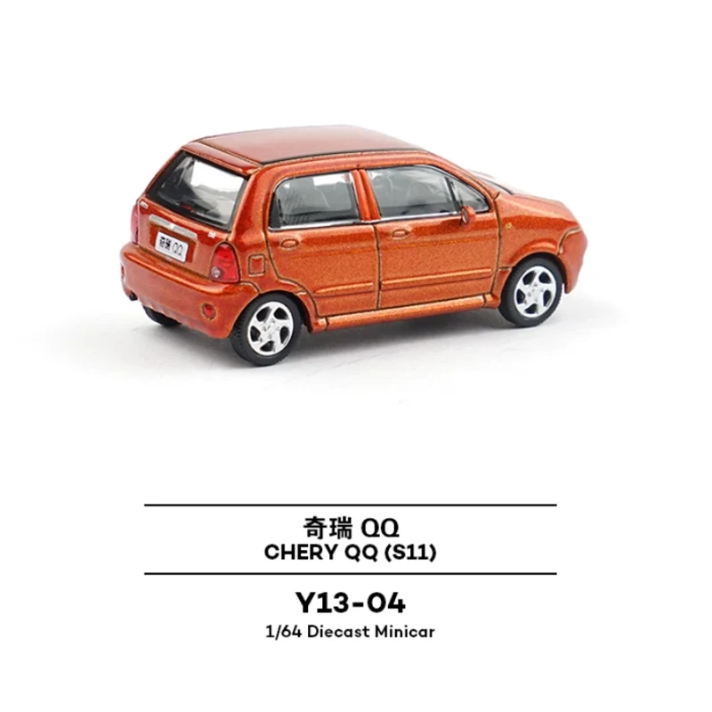 다이캐스트 오리지널 1:64 스케일 Chery QQ 시뮬레이션 합금 자동차 모델 컬렉션 장식 장난감 선물 기념품 디스플레이