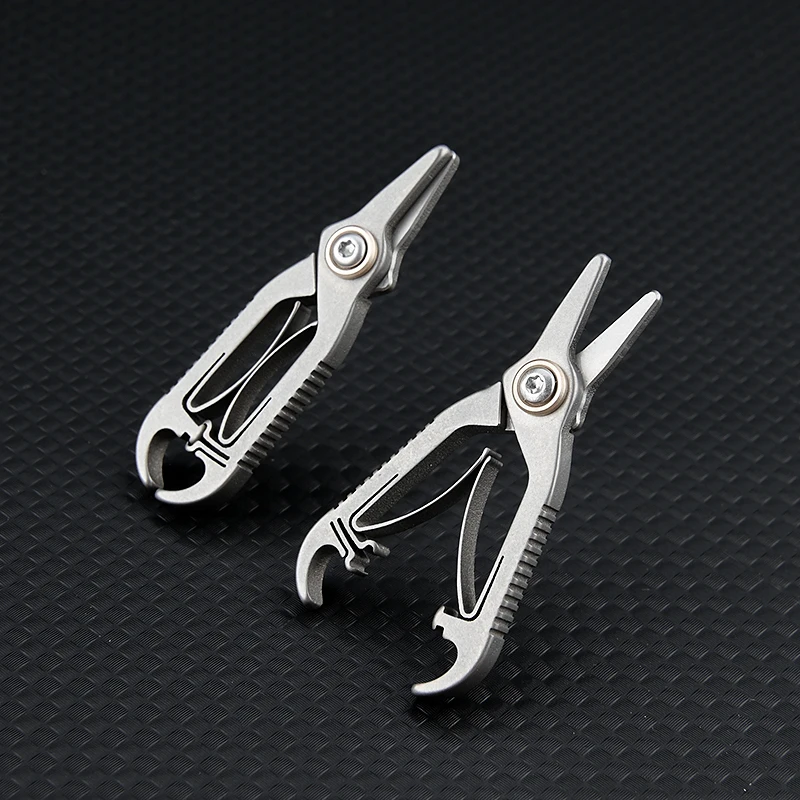 48Mm Titanium Legering Gesp Neus Haar Schaar Edc Tool Snap Lock Schaar Wenkbrauw Trimmen Tool Outdoor Draagbare Schaar