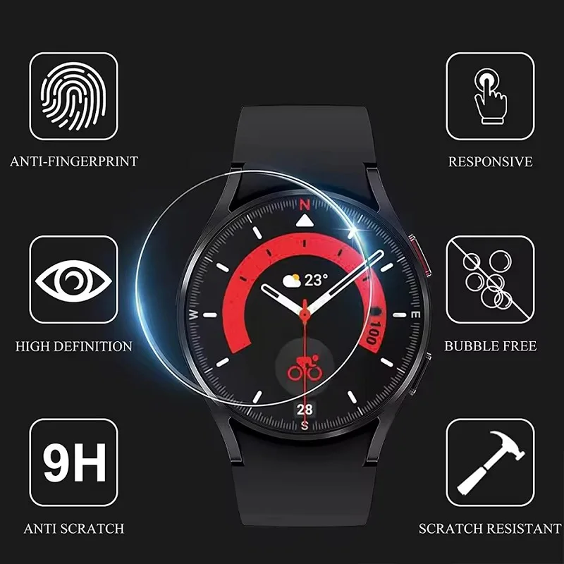 Premium Tempered Glass Screen Protector for Smartwatches - Protective Film Accessory
