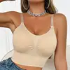 High Quality Women'S Nude Nursing Bra With Wireless Hooks Detachable Padding Comfortable Top Foldable Nursing Bra 5