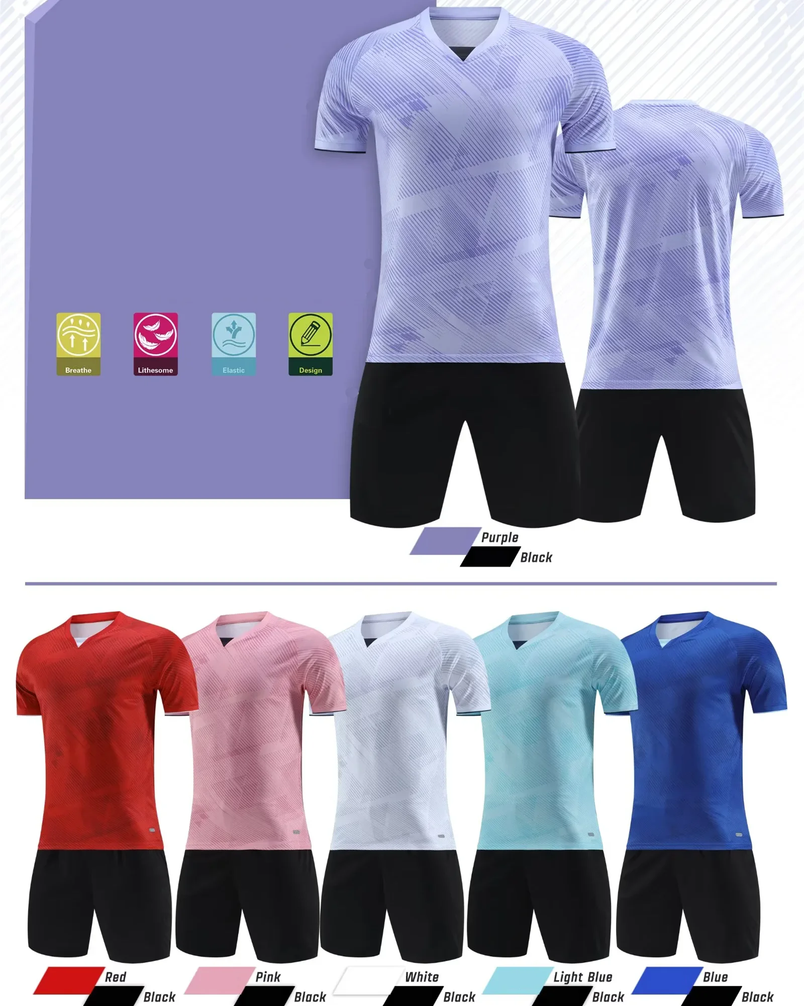 Top Quality Football Soccer Team Shirt Blank Soccer Wear Suit Design Your Own Children Jersey