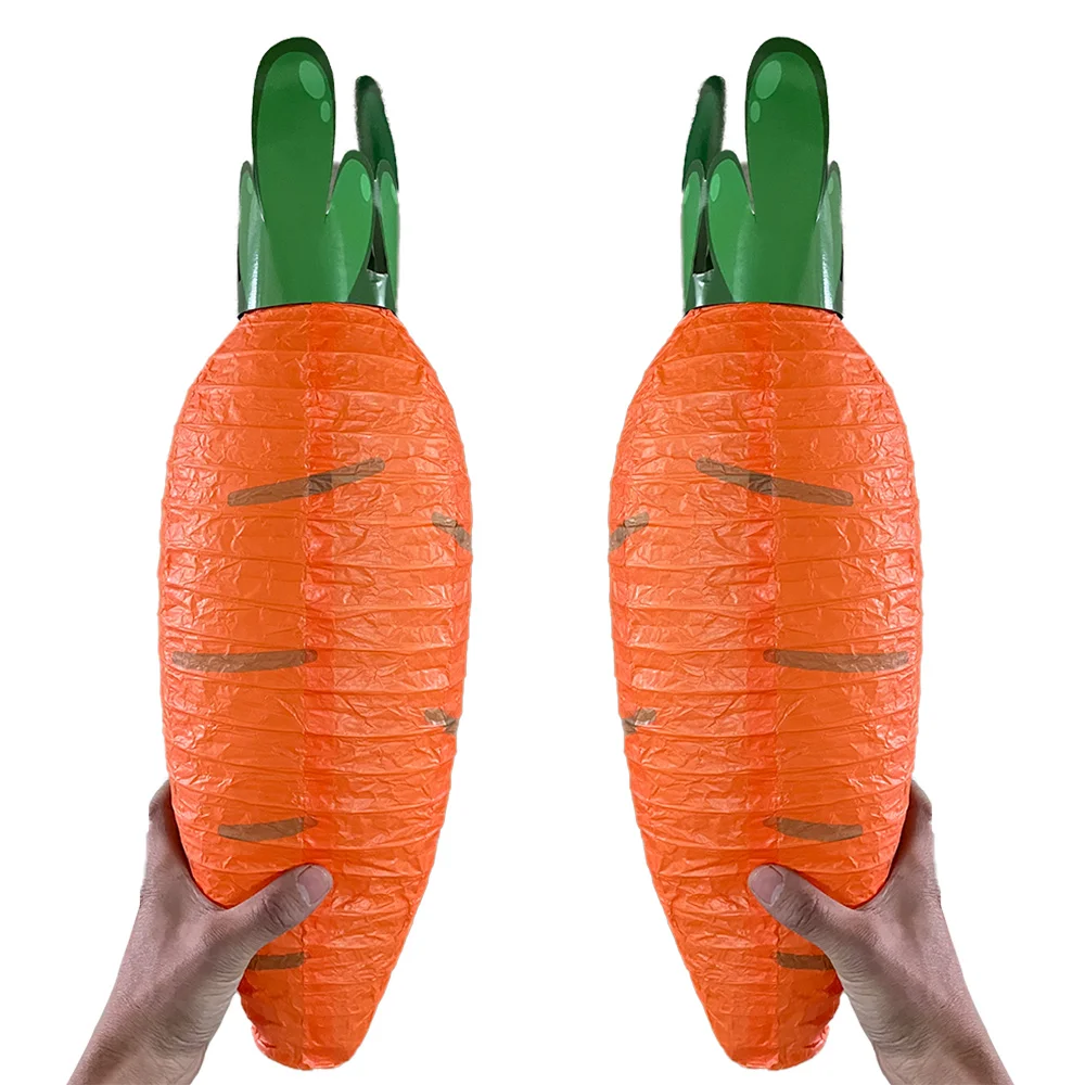 

Easter Party Decor Supplies Carrot Bunny Paper Lanterns Pastel Color Hanging Lantern Home Outdoor Yard Tree Easter Hunt Party
