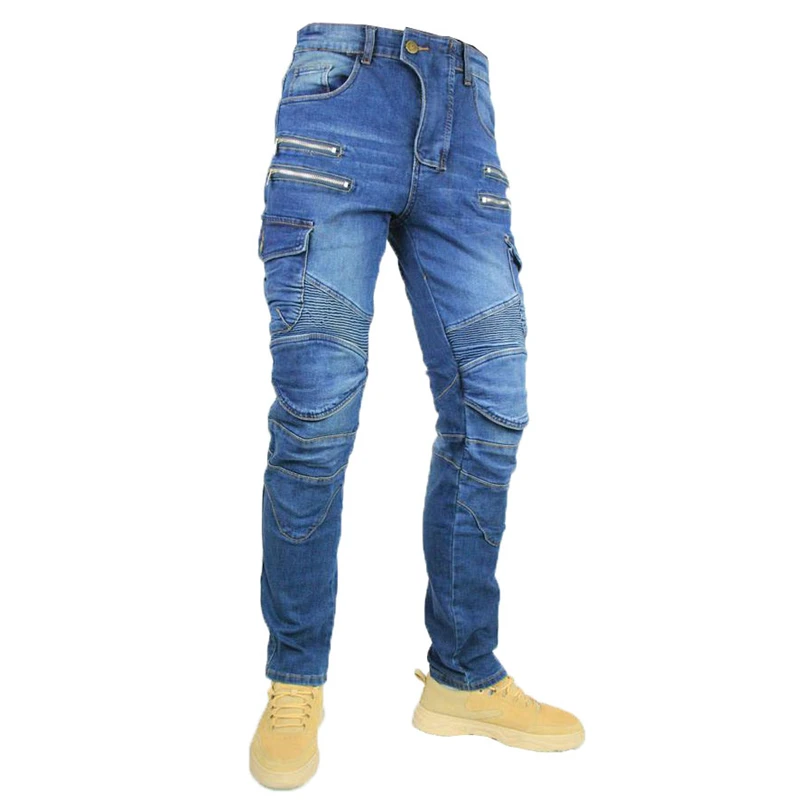 Texwood men's casual and sports wear store, summer beach clothes, men's leather fashion, jewelry, sunglasses Kominie Collection Classic Denim UGB06 PK718 PK719 4X Zip Motorcycle Pants Pantalones Motocicleta Hombre Featherbed Jeans Gears
