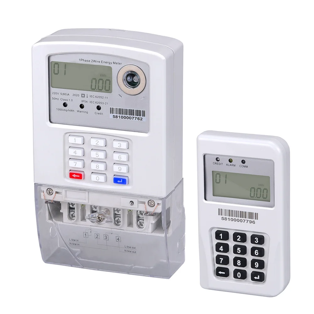

ZTE-110-S BS split type STS single phase two wire smart keypad prepaid meter digital electricity electronic energy meter
