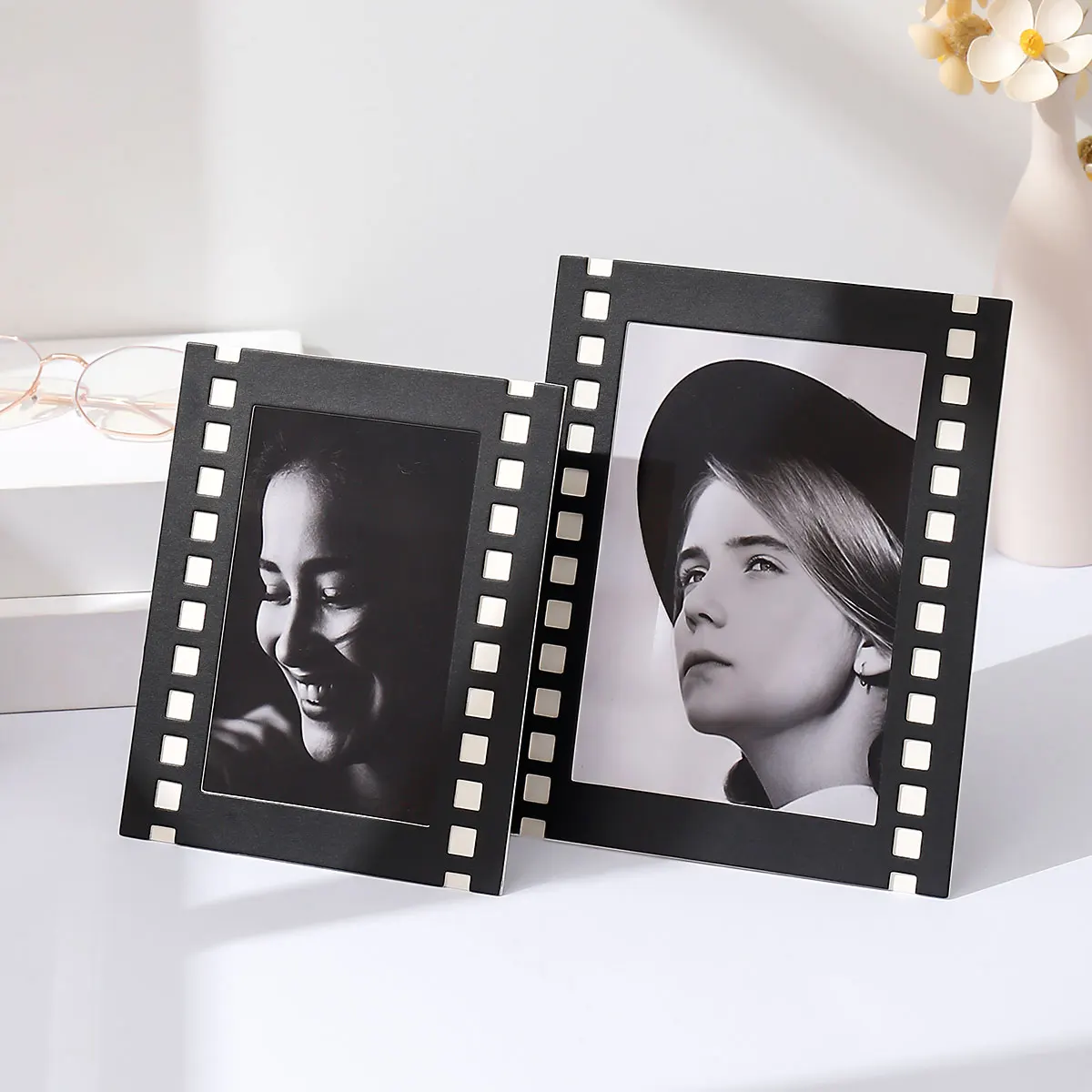 10Pcs Paper Photo Frame Fashion Film Design Cardstock Photo Frame