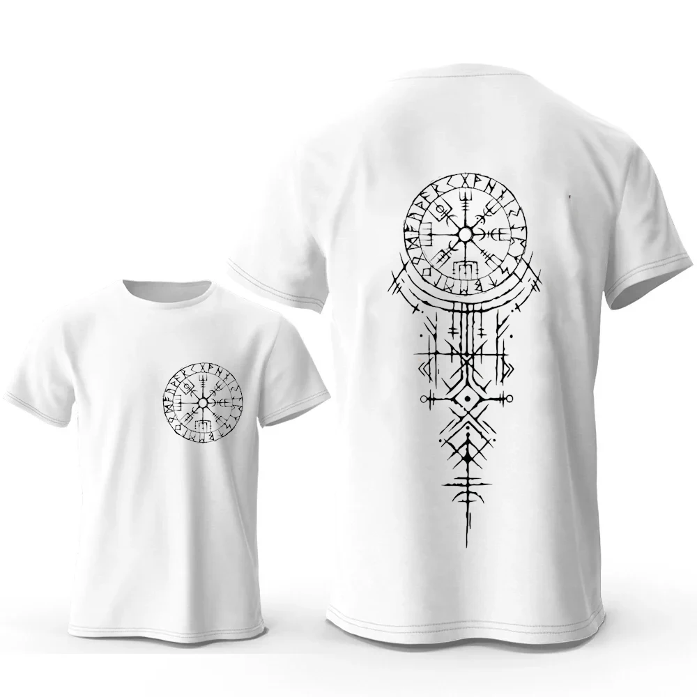 Viking Runic Compass Graphic T Shirts Funny Trip Tshirts Short Sleeve Tops Fashion Casual Harajuku T-shirts Men Brand T-shirts 4