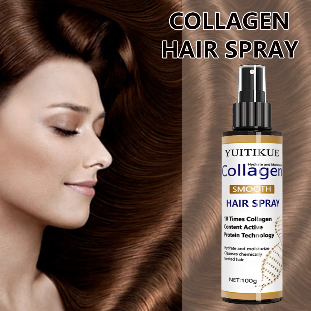 YUITIKUE Keratin Silking Hairspray Spray with Jojoba Seed Oil and Collagen absorbs quickly and deeply nourishes hair